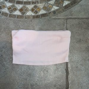 Hollister light pink bandeau bathing suit top size S.